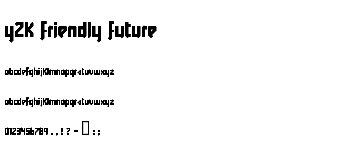 Y2K Friendly Future font